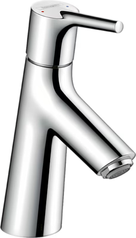 Chromo spalvos svirtinis praustuvo maišytuvas Hansgrohe Talis S su Push-Open dugno vožtuvu