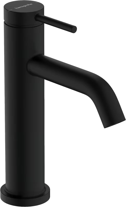 Hansgrohe Tecturis S 110 praustuvo svirtinis maišytuvas matinės juodos spalvos su praustuvo dugno vožtuvas