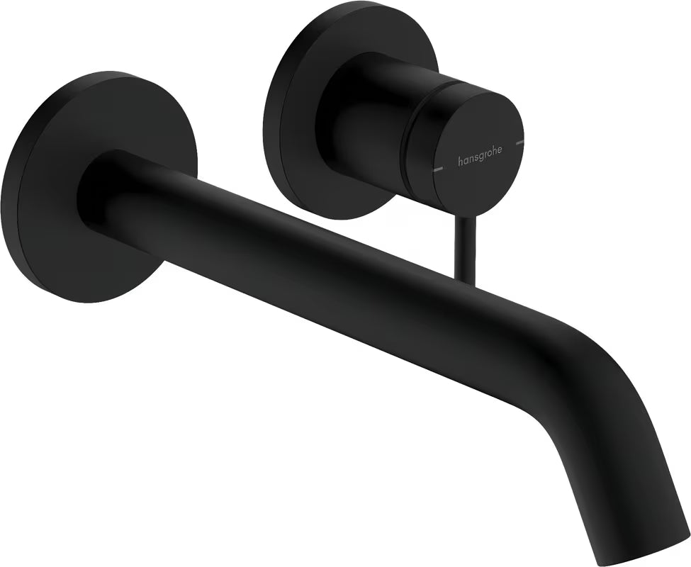 Hansgrohe Tecturis S potinkinė praustuvo maišytuvas matinės juodos spalvos, pro montuojamas ant sienos