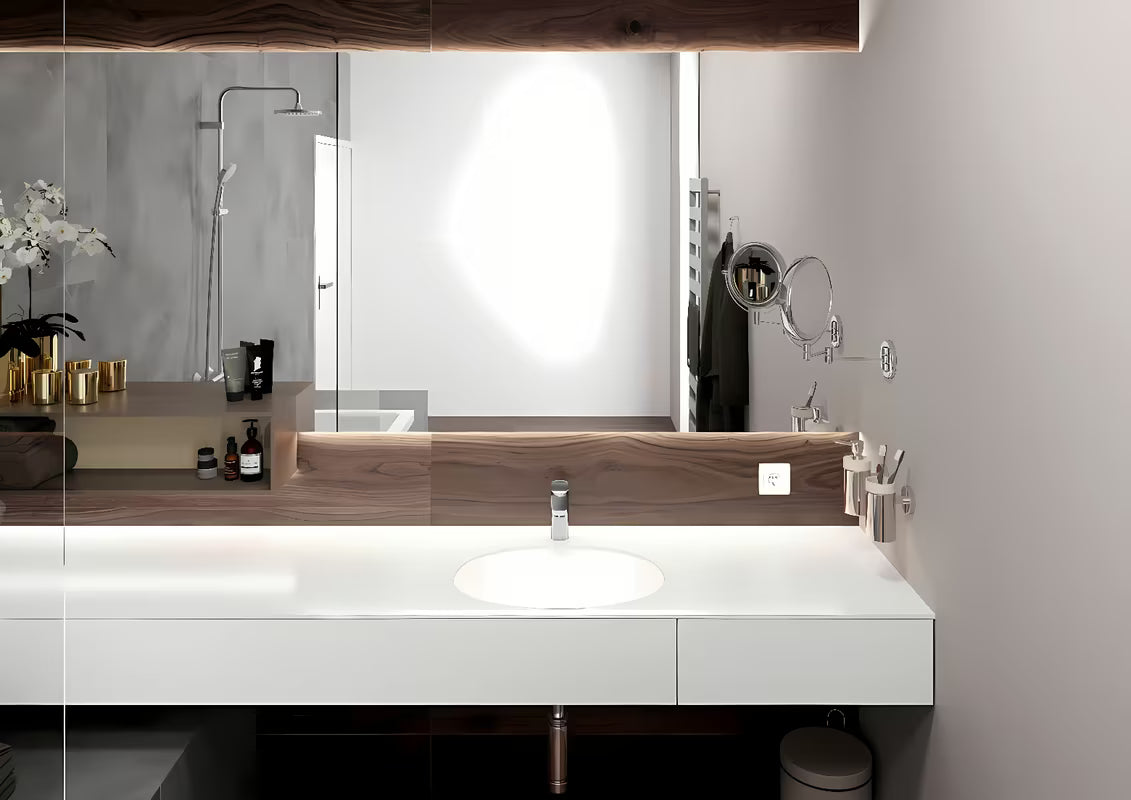 Chromo spalvos svirtinis praustuvo maišytuvas Hansgrohe Vernis Blend 100 su praustuvo dugno vožtuvas ir traukiamuoju mechanizmu.