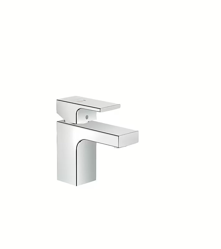 Chromuotas praustuvo svirtinis maišytuvas Hansgrohe Vernis Shape su praustuvo dugno vožtuvas su traukute