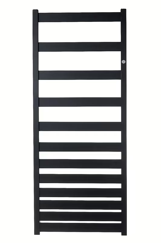 Kombinuotas rankšluosčių džiovintuvas Hopa Belti 60x157,3 cm, juodos matinės spalvos, su centriniu prijungimu.