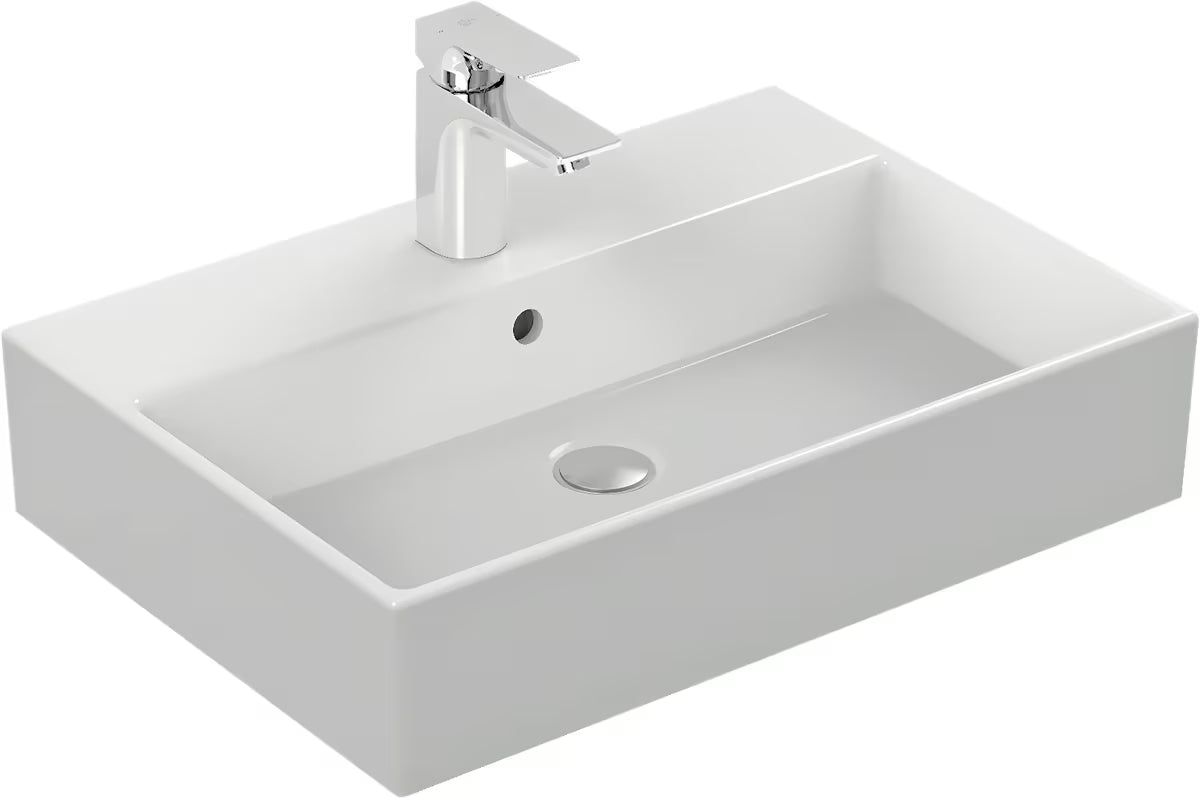 Ideal Standard Strada pakabinami kampuotas baltos spalvos praustuvas su anga maišytuvui centre