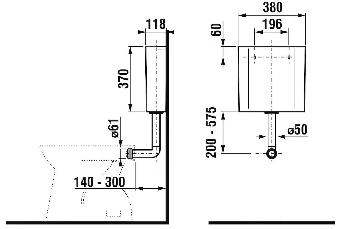 Balta potinkinis bakelis tualetui Jika su DualFlush 3/6 l nuleidimo mechanizmu