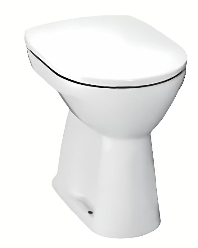 Baltas pastatomas WC Jika Lyra Plus su apatiniu nuotekų išvadu ir plokščiu nuplovimu 3/6 l