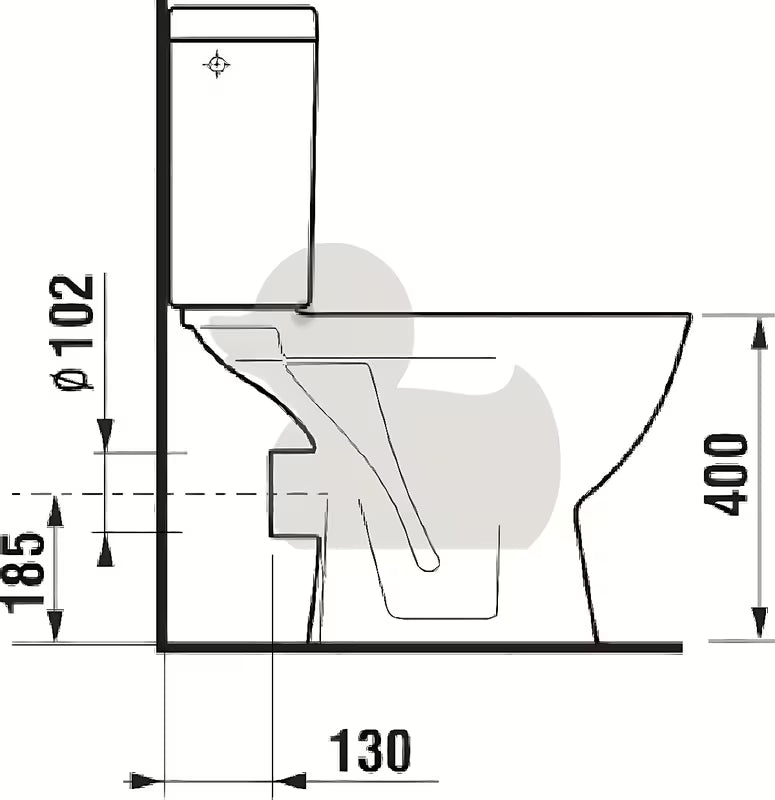 Baltas pastatomas KLOZETAS Jika Lyra Plus su giliu nuplovimu ir bakeliu su DualFlush 3/6 l