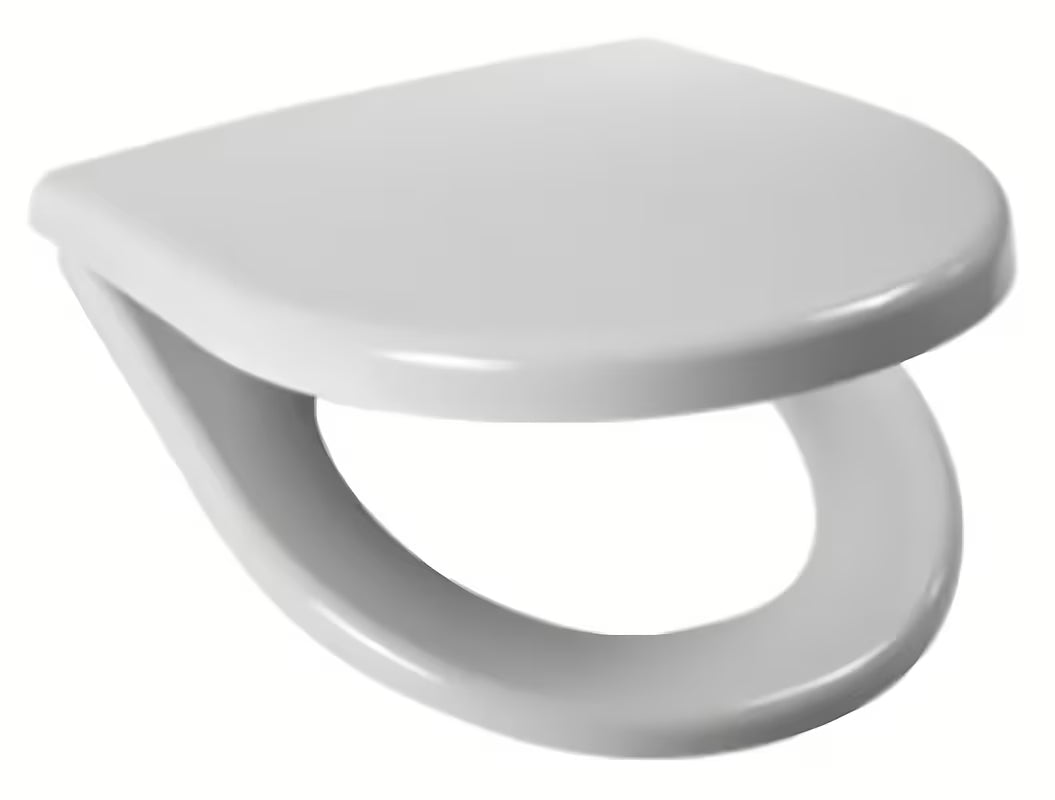 Balta KLOZETO dangtis Jika Lyra Plus iš duroplasto su softclose technologija ir plastikiniais vyriais.