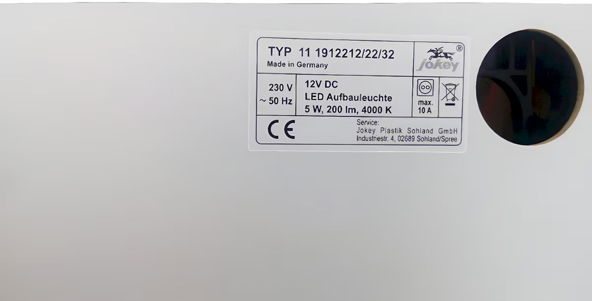 Balta veidrodinė spintelė Jokey Kandi 60 x 69 cm su stiklinėmis durelėmis ir LED taškiniu apšvietimu
