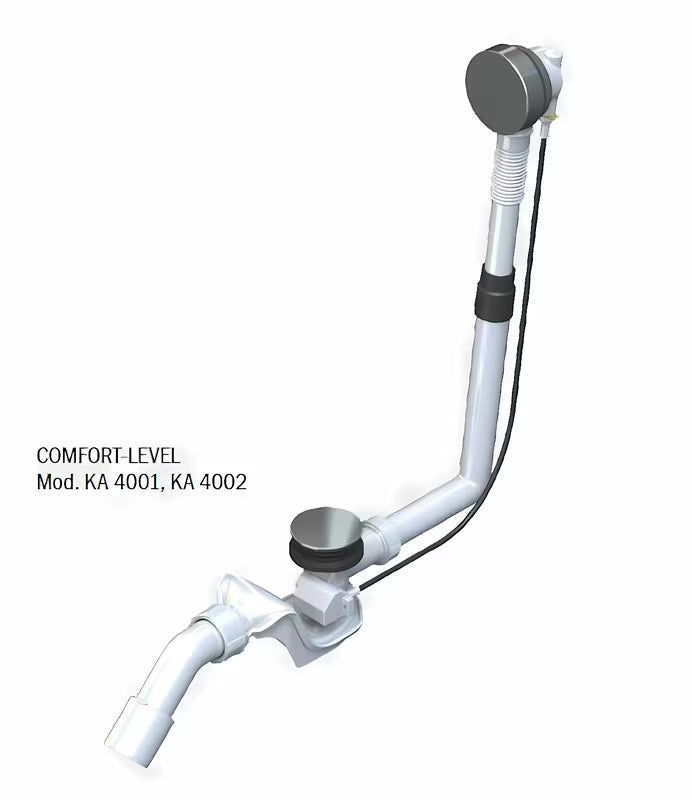 Kaldewei Comfort-Level automatinis sifonas voniai chromo spalvos, pailgintas nutekėjimo ir perpildymo komplektas 725 mm.