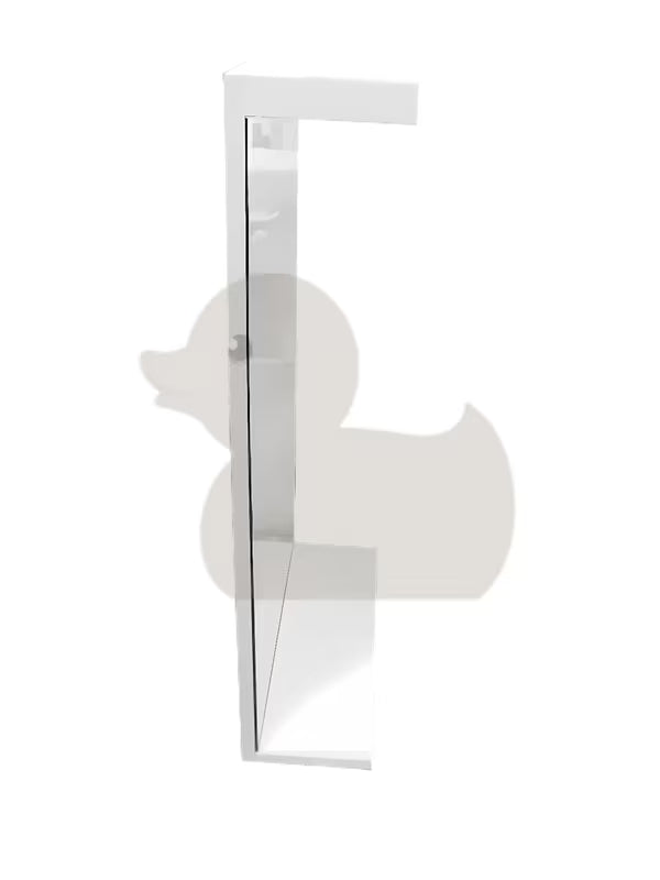 Stačiakampis LED veidrodis Keramia Pro 60x80 cm su baltu rėmu, vertikalus.