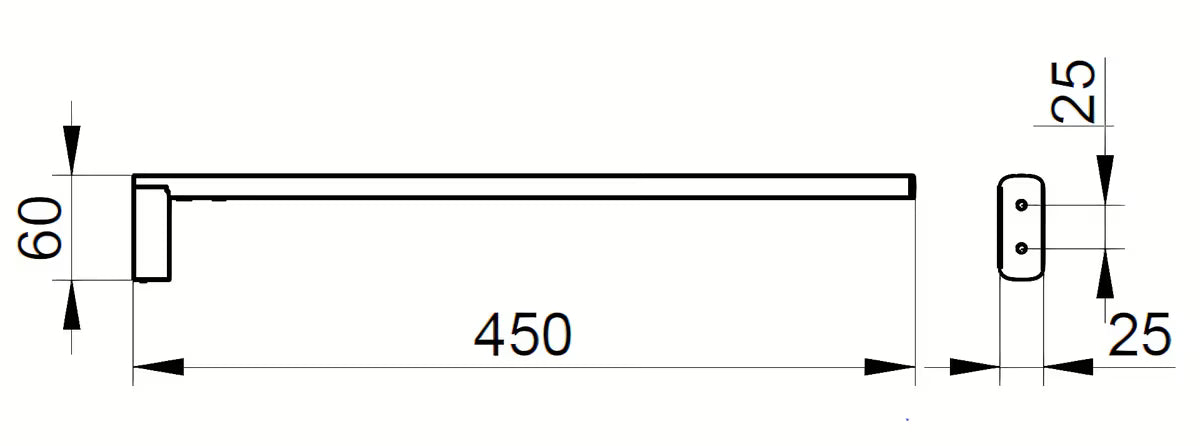 Chromuotas vienos svirties rankšluosčio laikiklis Keuco Edition 400