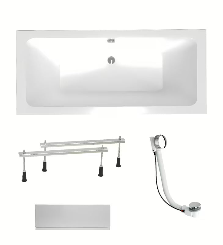 Stačiakampė akrilinė vonia Laguna Nora Plus 160 x 75 cm pro kairinei ir dešininei orientacijai