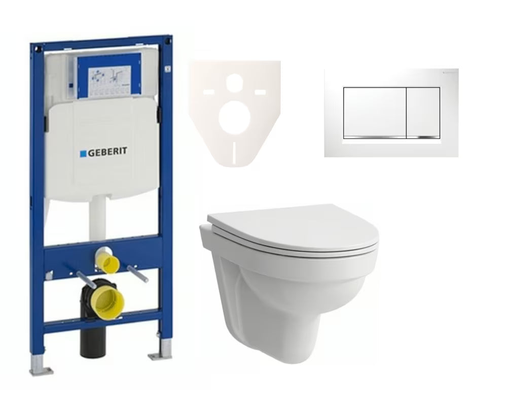 Pakabinami WC komplektas Laufen Pro Nordic su montavimo sistema Geberit Duofix pro moderniam vonios kambariui