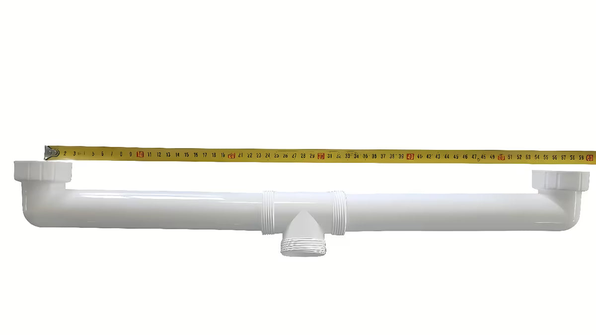 Dvigubam praustuvui skirtas praustuvo sifonas SIKO Multi baldui pro, prijungimas 5/4 ir 6/4
