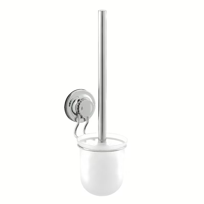 Sieninė WC šepetys Multi Ecoloc chromo spalvos su siurbtuku pro, montuojamas be gręžimo.
