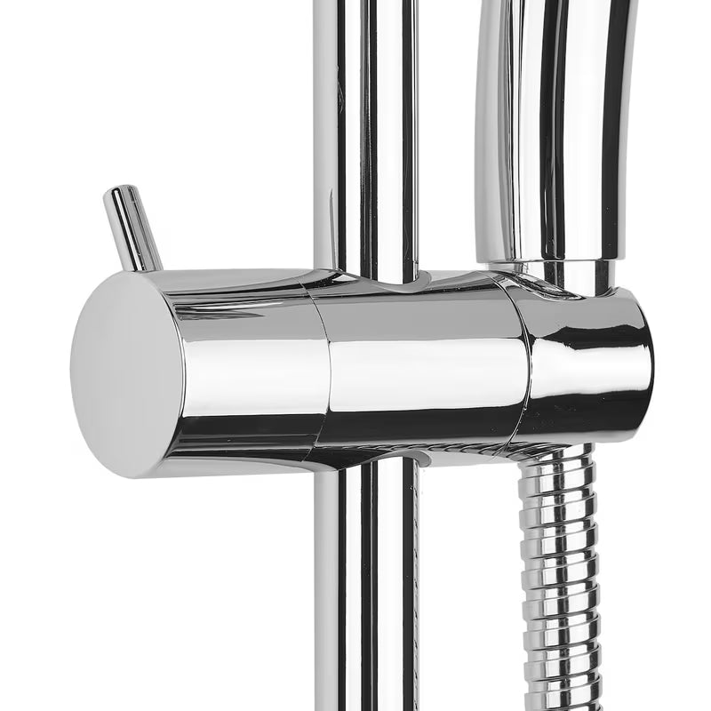 Dušo komplektas Multi Chrome su slankiojančiu laikikliu pro aukščio reguliavimui dušai