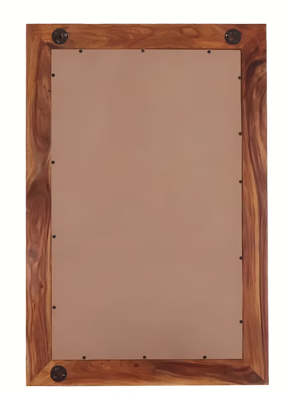 Sieninis veidrodis Naturel Wood 60x90 cm iš masyvaus palisandro, šiltų rudų atspalvių