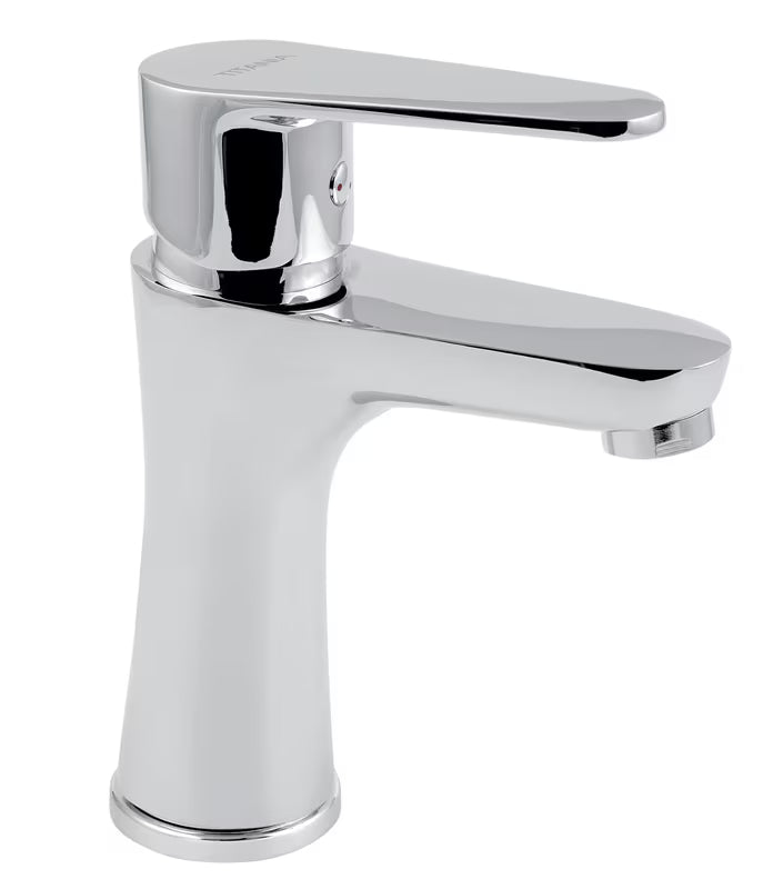 Svirtinis stovintis praustuvo maišytuvas Novaservis Titania Fresh Eco blizgaus chromo be praustuvo dugno vožtuvas.
