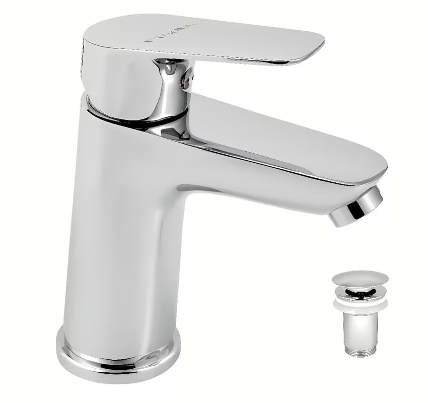 Novaservis Titania Pure svirtinis stovintis praustuvo maišytuvas chromo spalvos su ClicClac.