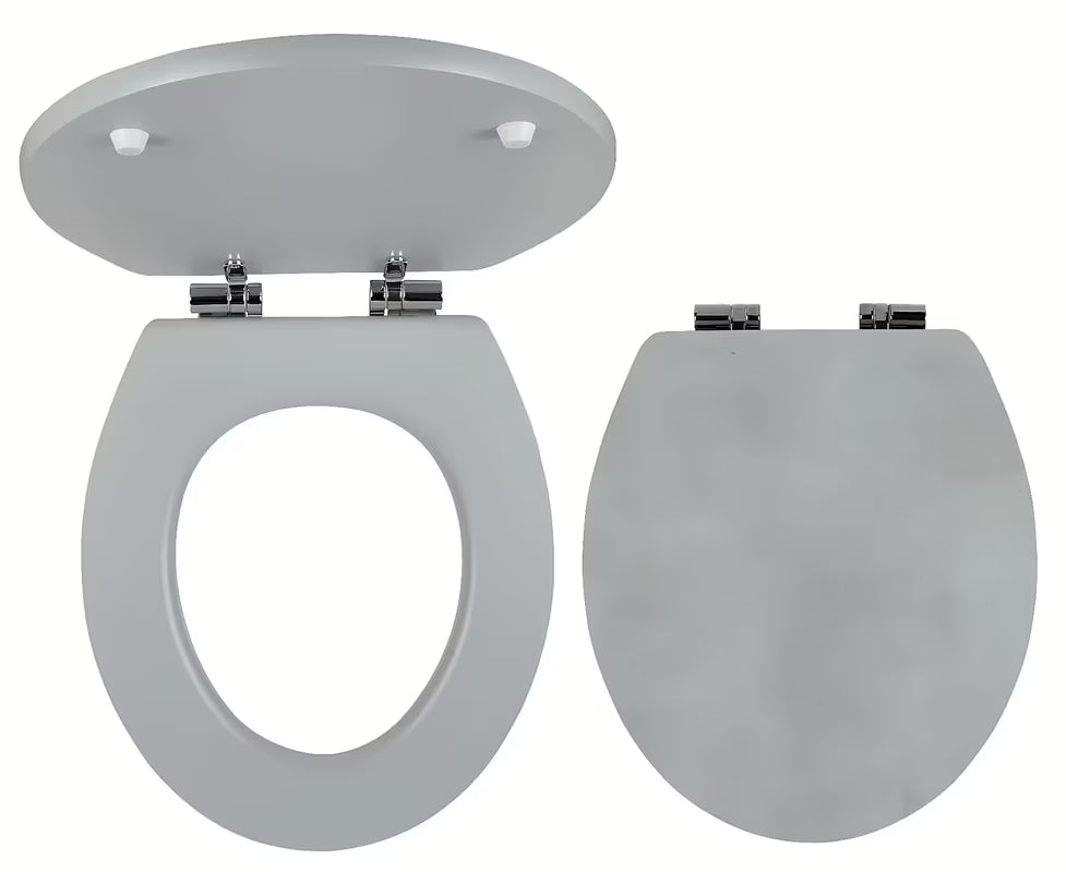 KLOZETO dangtis Novaservis su softclose technologija, betono dekoro, su chromuoto žalvario vyriais