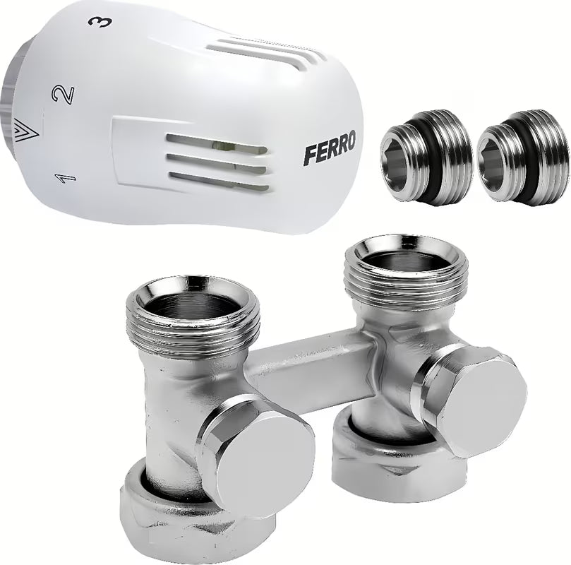 Novaservis termostatinis ventilis baltos spalvos