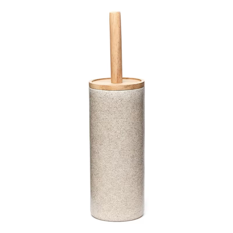 WC šepetys Optima Poly, light-limestone atspalvio, iš polirezino ir medžio