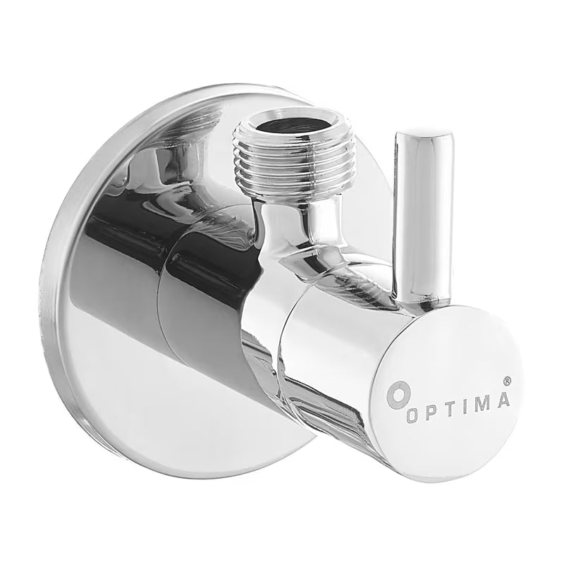 Optima kampinis ventilis chromo spalvos su svirtele pro vandens padavimui valdyti