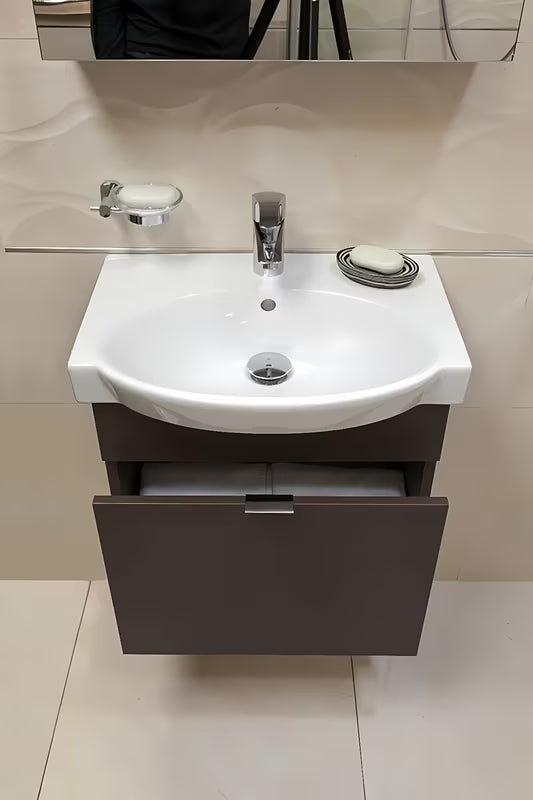 Ruda laisvai pastatomas dėžutė Optima Soreta modernaus dizaino vonios kambariui