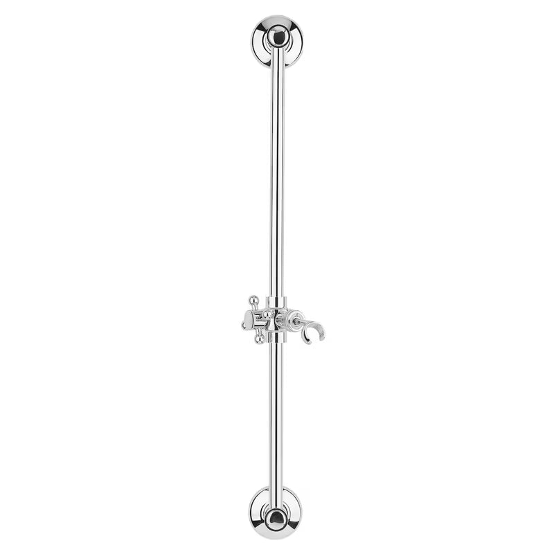 Dušo komplektas Paffoni Ricordi, chromo spalvos, su slankiojančiu laikikliu dušai, retro dizaino.