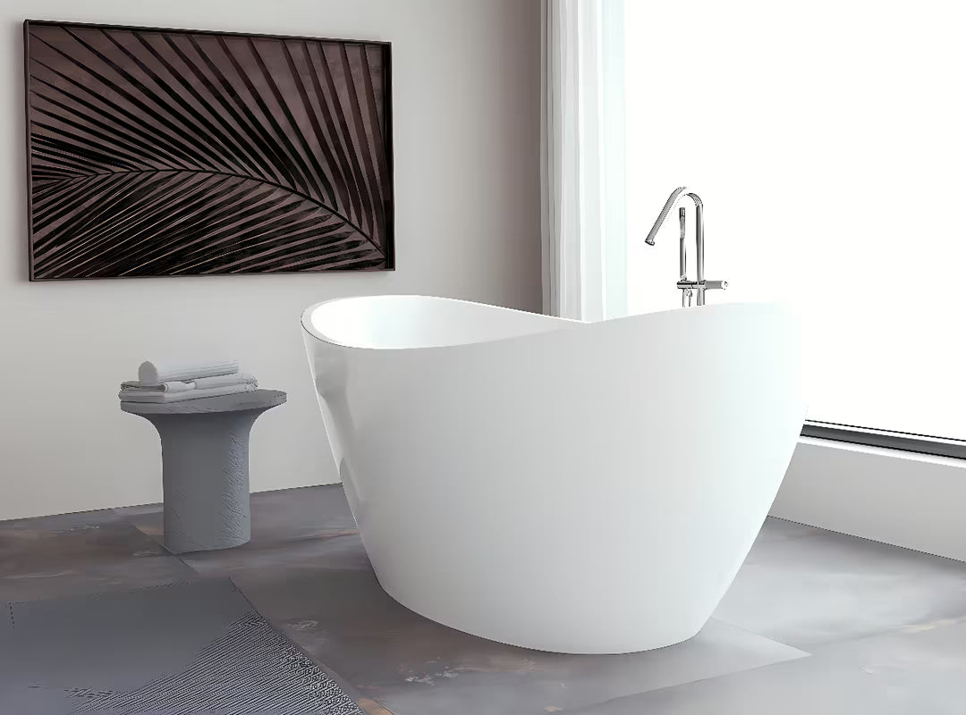 Laisvai pastatomas akrilinė vonia Polysan 170x80 cm pro kairinei ir dešininei orientacijai