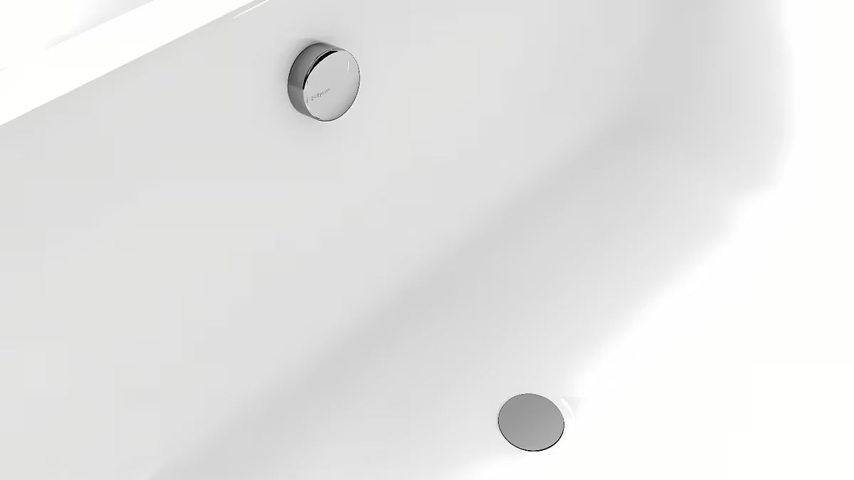 Chromuotas automatinis sifonas voniai Polysan su trosu 1000 mm ir 72 mm kamščiu