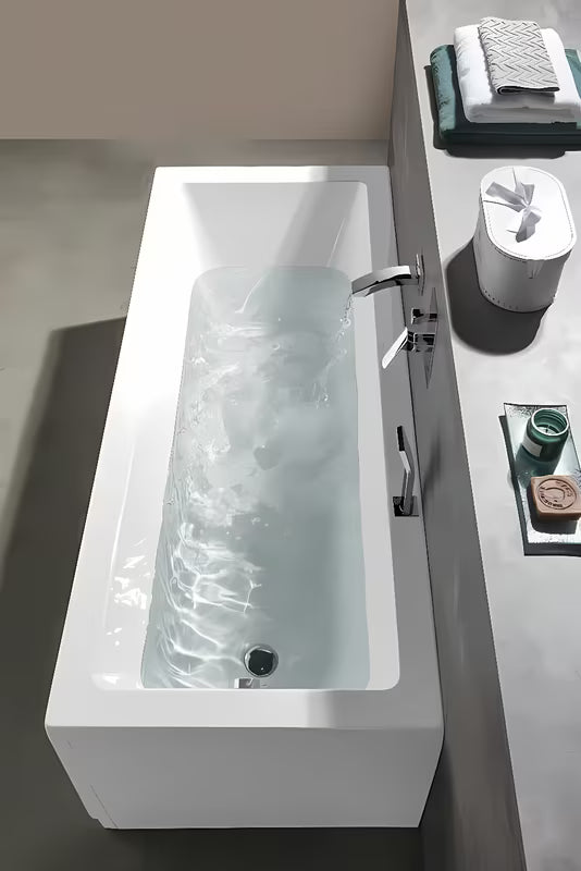 Balta akrilinė stačiakampė vonia Polysan Noemi 170x70 cm su universalia kairine ir dešinine orientacija