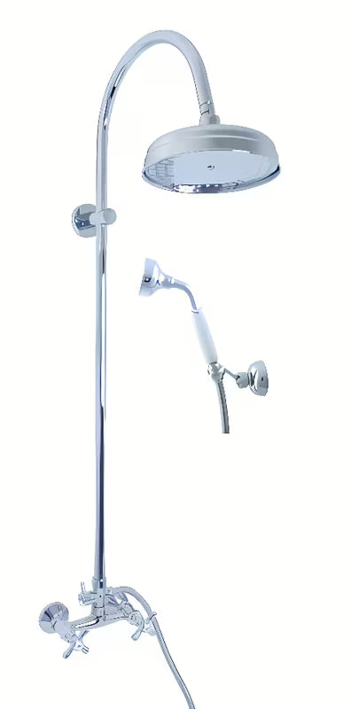 Dušo sistema Rav Slezak Morava su ventiliniu maišytuvu, chromo spalvos