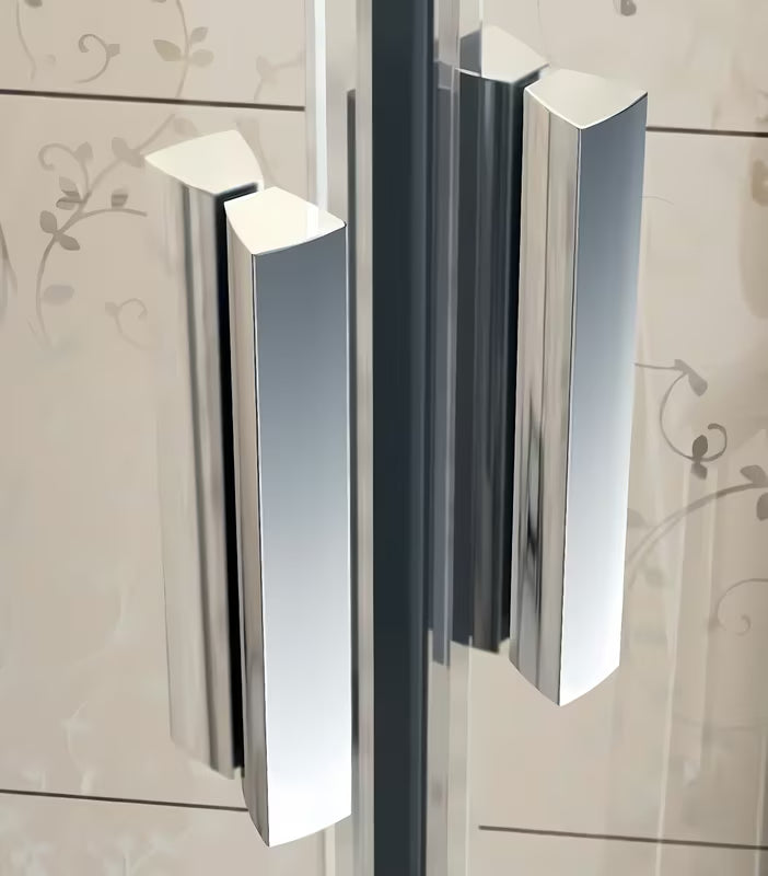 Ravak Blix kvadratinė dušo kabina 80 cm, blizgaus chromo spalvos, su skaidriu stiklu ir stumdomu atidarymu