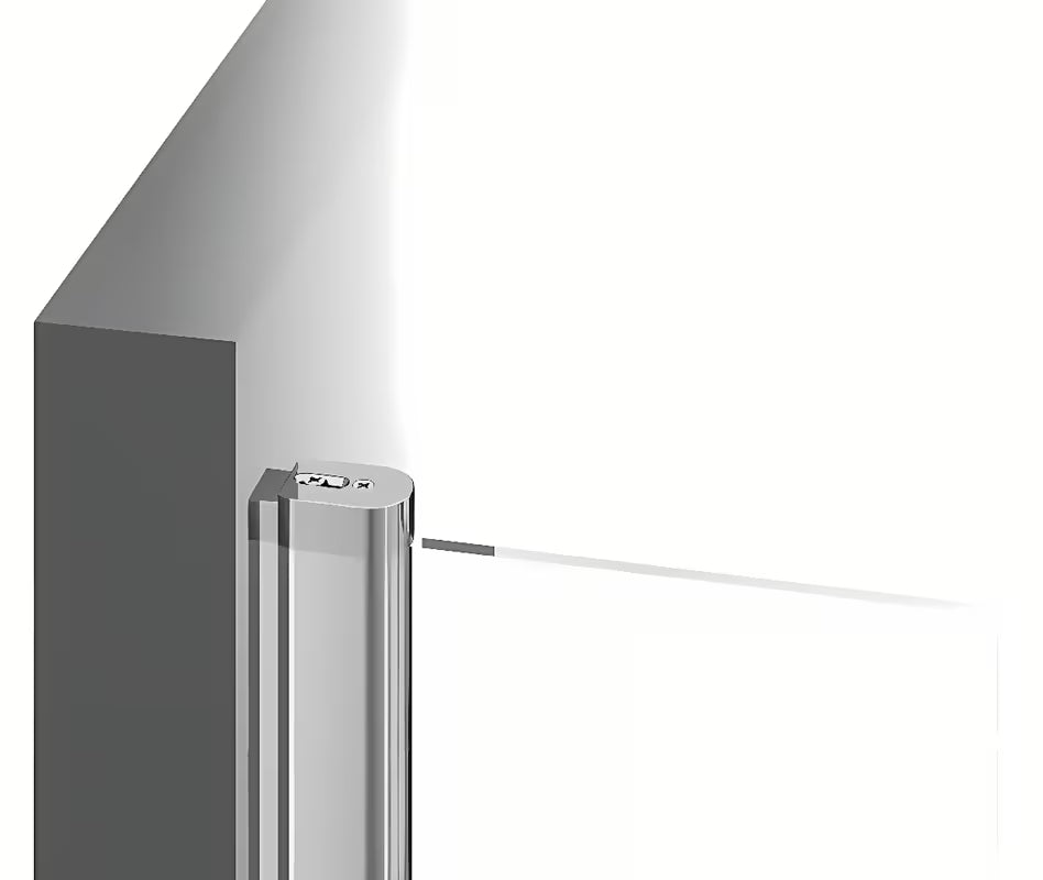 Ravak Chrome dušo durų šoninė sienelė 80 cm, blizgaus chromo spalvos, su skaidriu stiklu