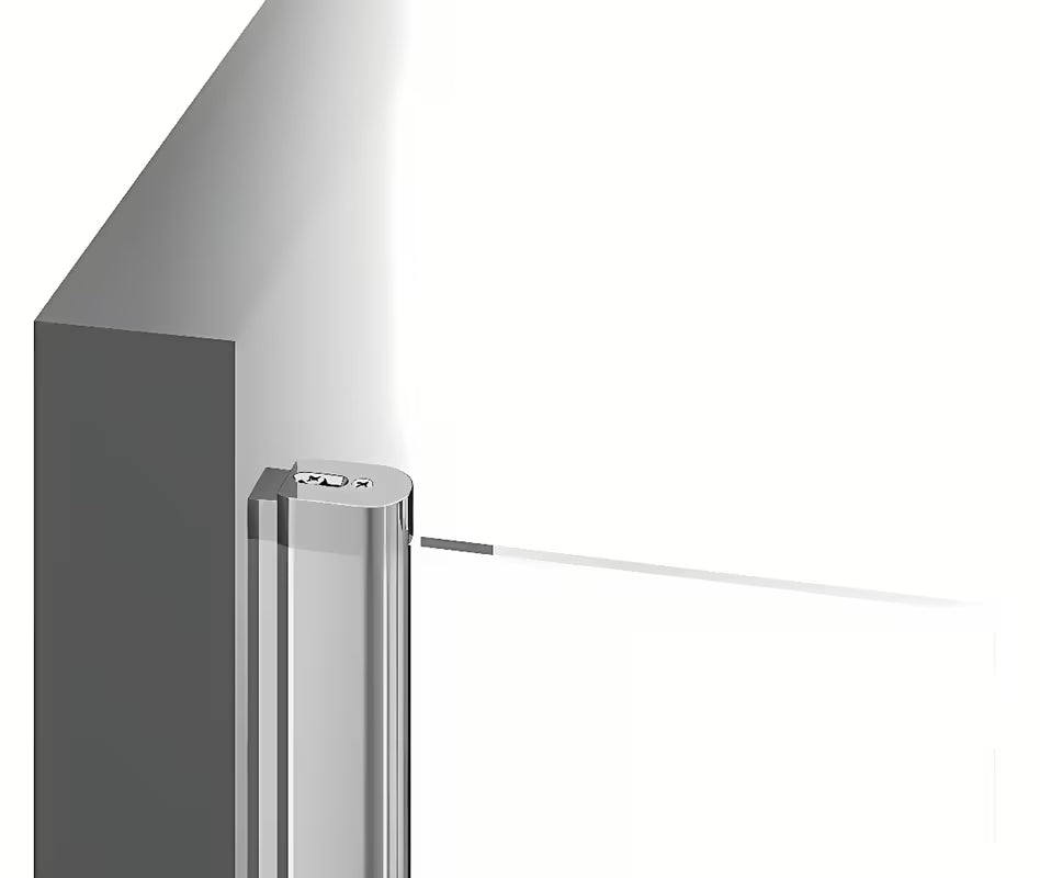 Ravak Chrome dušo durys 80 cm, blizgaus chromo spalvos, su skaidriu grūdintu stiklu