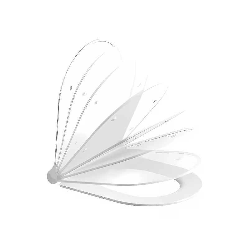 Balta itin plona KLOZETO dangtis Ravak Chrome Uni Chrome Slim su lėto uždarymo mechanizmu softclose