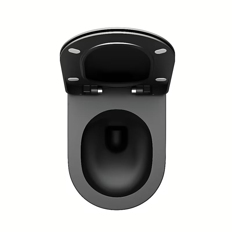 Juodas KLOZETO dangtis Ravak Uni Chrome Flat iš duroplasto su softclose ir EasyLock