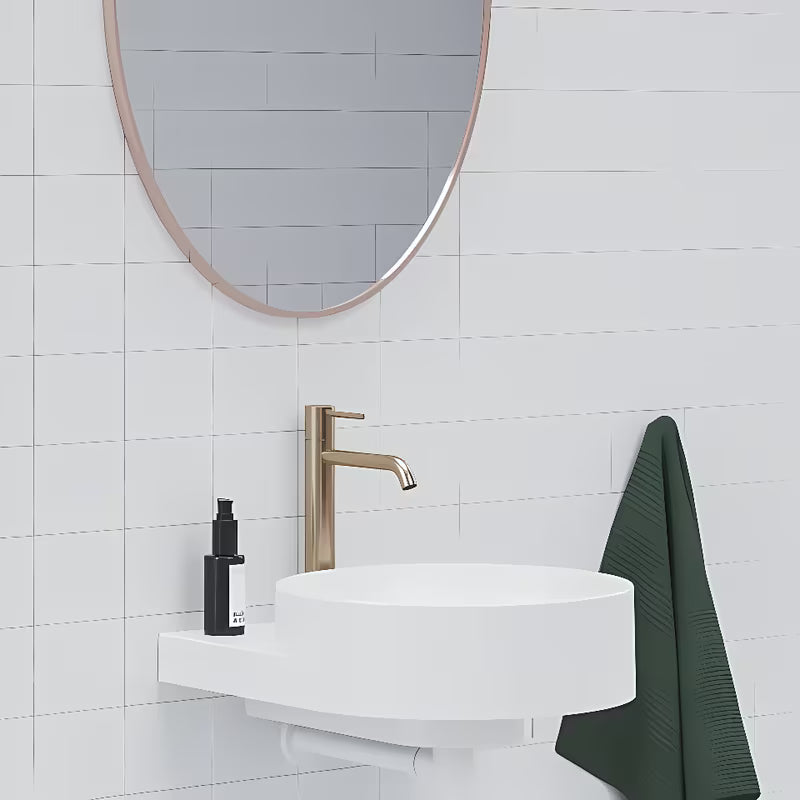 Aukšta praustuvo stovintis maišytuvas Ravak Espirit, apdaila Rose Gold Brushed be praustuvo dugno vožtuvas