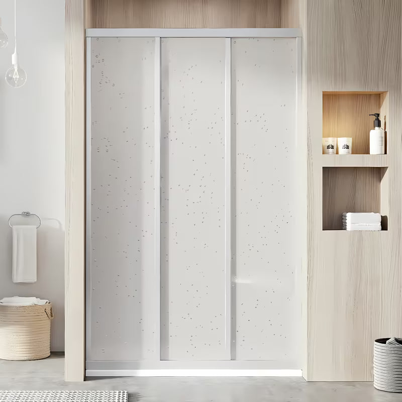 Baltas dušo durys Ravak Supernova 90 cm su stumdomu atidarymu ir nepermatomu Pearl užpildu.