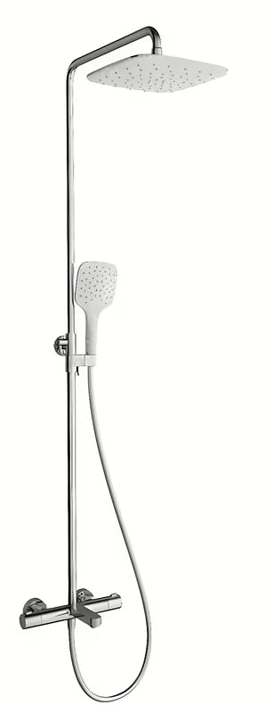 Ravak Termo 300 dušo sistema su termostatiniu maišytuvu ir 25 cm viršutiniu dušu, Chrome dizaino