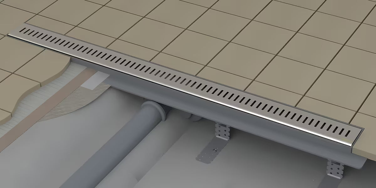 Dušo latakas Ravak Zebra 85 cm su blizgia nerūdijančio plieno grotele