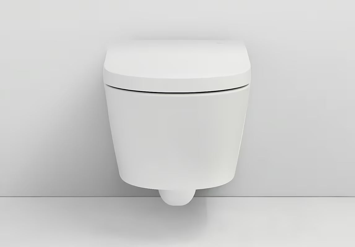 Pakabinamas KLOZETAS Roca Inspira In-Wash su integruota bidė funkcija, baltos spalvos, Rimless.