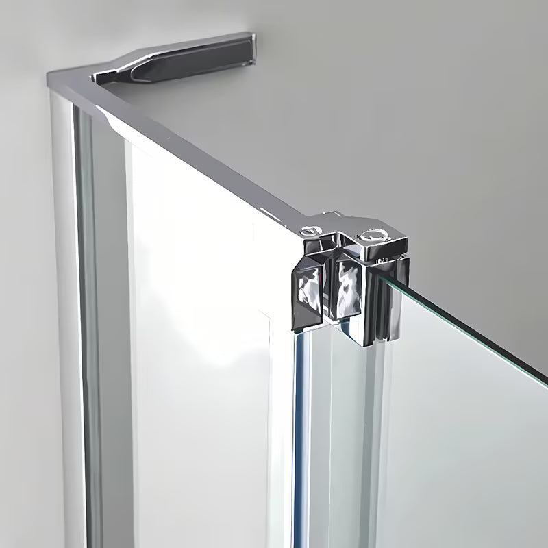 Berėmės vienvėrės dušo durys Roth Elegant Neo Line 80 cm blizgaus chromo spalvos su skaidriu stiklu.