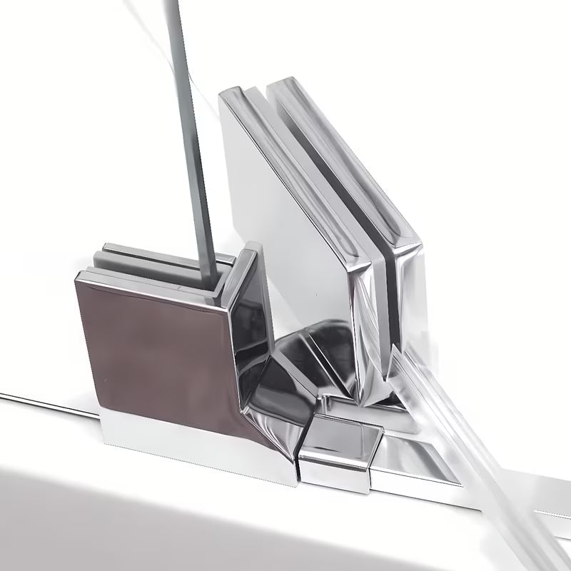 Berėmės vienvėrės dušo durys Roth Elegant Neo Line 80 cm blizgaus chromo spalvos su skaidriu stiklu.