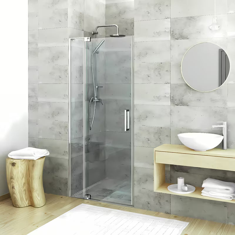 Roth Elegant Neo Line berėmis dušo durys 90 cm blizgaus chromo spalvos su skaidriu stiklu