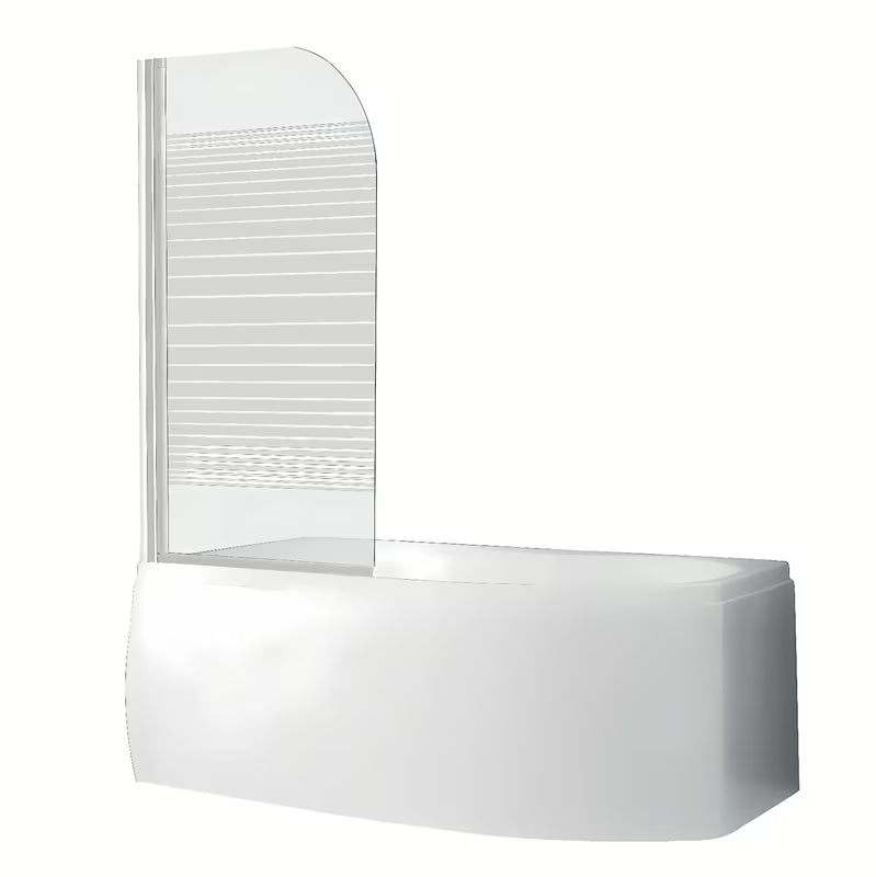 Roth Screen vonios sienelė 130x75 cm su baltu profiliu ir atidarymu iš abiejų pusių