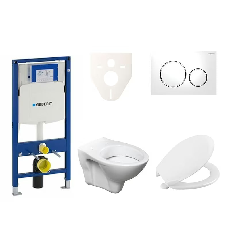 Pakabinami WC komplektas S-Line Pro su sėdyne URBAN, moduliu Geberit Duofix ir mygtuku Sigma 20