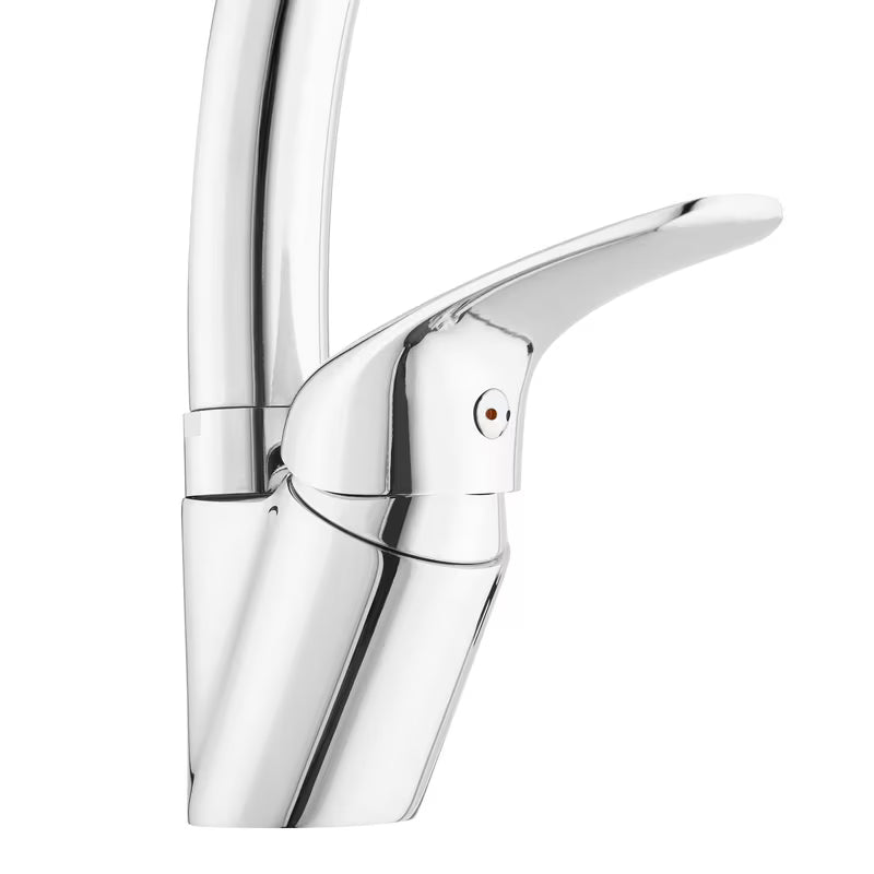 Chromo spalvos virtuvinis maišytuvas S-Line Pro su pasukamu snapu