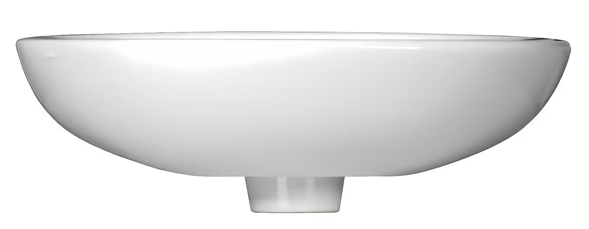 Baltas pakabinamas praustuvas S-Line Pro su persipylimu ir anga maišytuvui pro centre